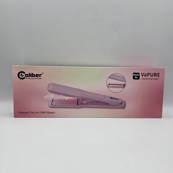 Caliber VaPure Hair Straightener Infrared Ultrasonic Spray Mist Flat Iron NIB